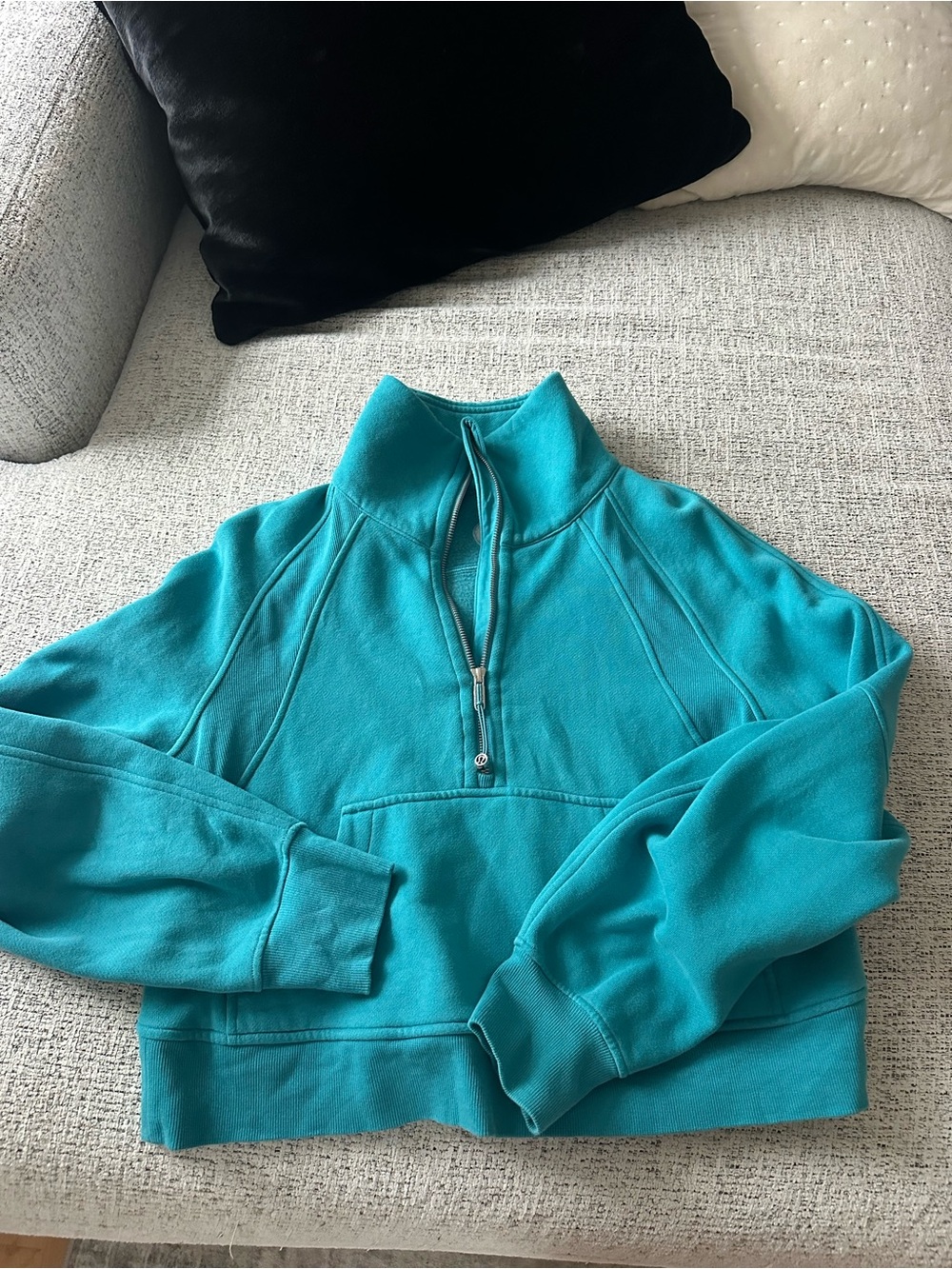*NEVER WORN* lululemon Quater Zip Scuba Teal Half-Zip Pullover Sweatshirt